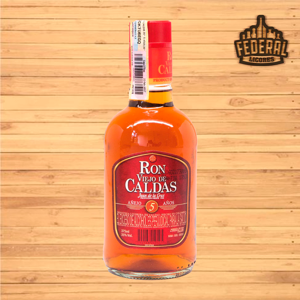 RON VIEJO DE CALDAS 5 AÑOS 375 ML