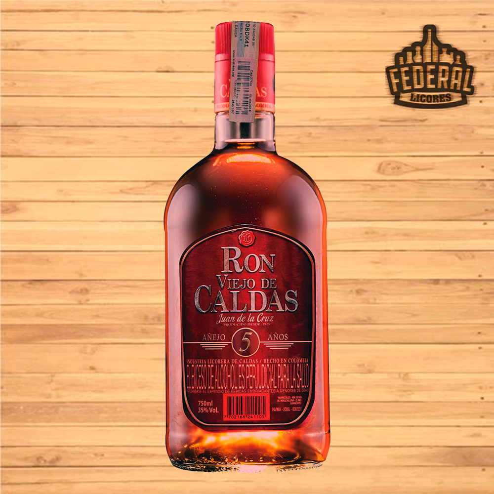 RON VIEJO DE CALDAS 5 AÑOS 750 ML